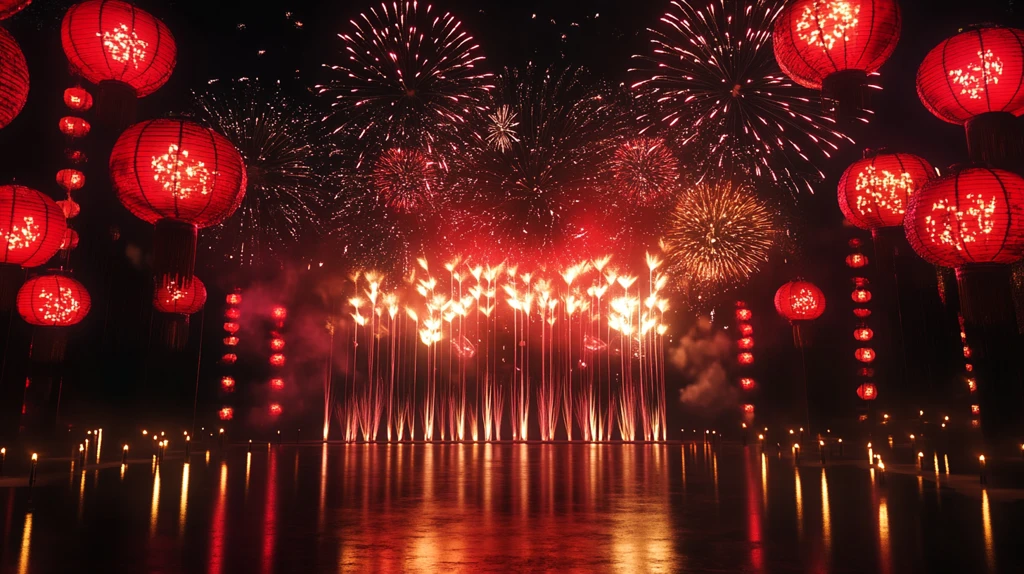 尼山圣境烟火表演