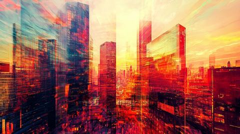 炫彩城市创意视觉画面