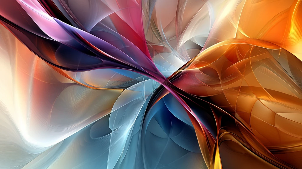 多彩曲线唯美高雅形状