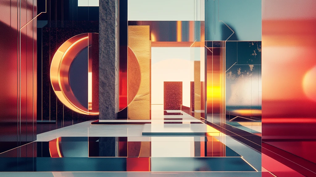 现代轻奢几何色块