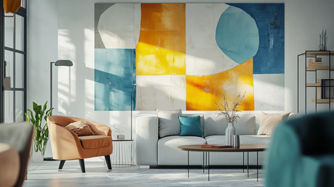 彩色纹理背景客厅壁画