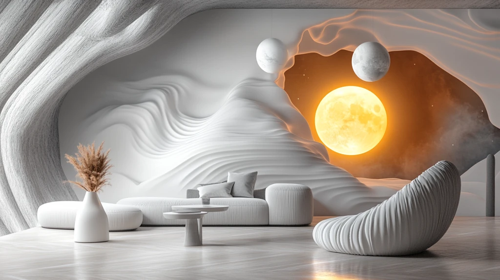 未来风格数字墙饰