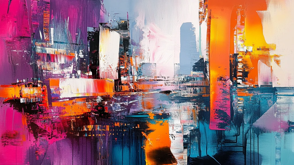 纽约水墨艺术装饰画