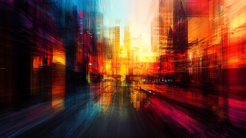 炫彩城市创意视觉画面