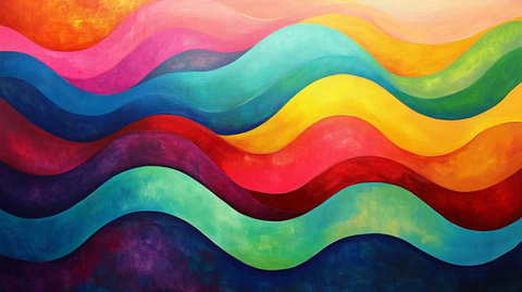 彩色弯曲艺术画