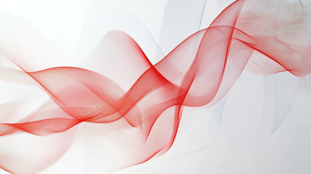 红色动感飘带科技背景