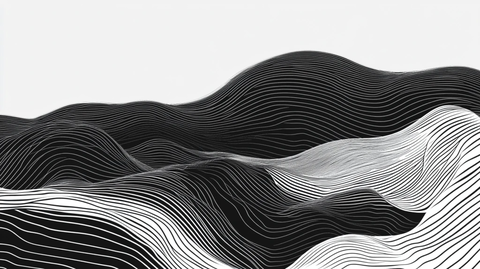 抽像山水线条背景