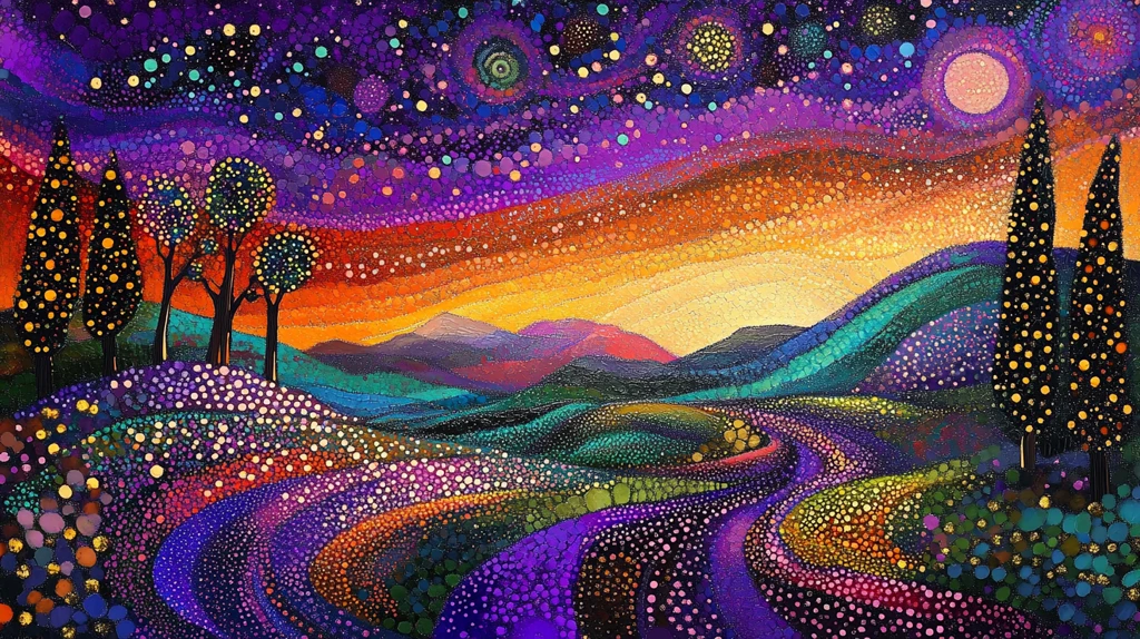 梦幻夜晚立体画