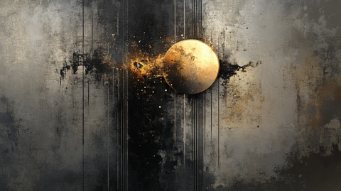 后现代轻奢鎏金抽象画