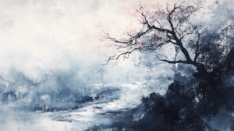 泼墨重彩风景画