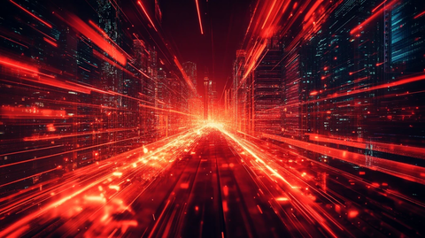 红色科技风背景