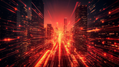 现代科技城市缤纷炫彩