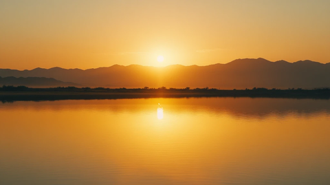 长河落日高清大图