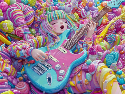 彩虹糖包装插画