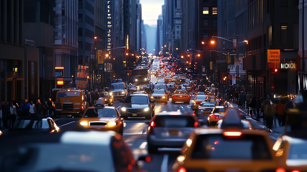 城市街道拥挤