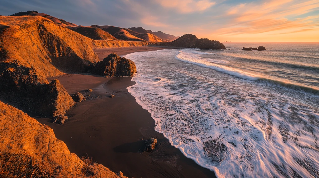 辽阔海岸自然风光旅行