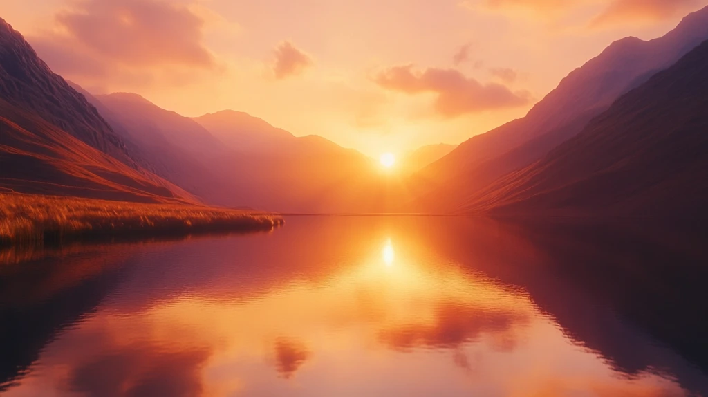 唯美山水风光日出