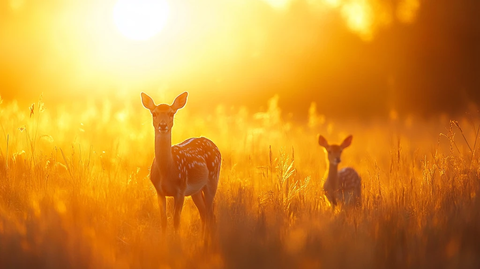 阳光与小鹿