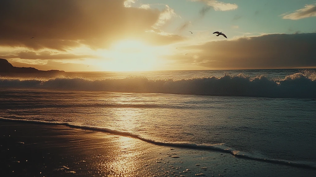 阳光海滩海边云海