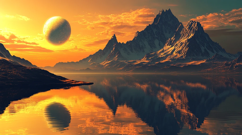 远山山脉梦幻山水