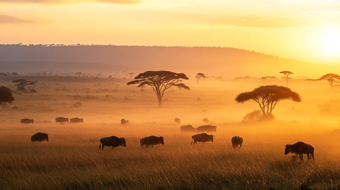 动物迁徙非洲风情