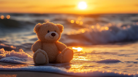 夕阳下的小泰迪