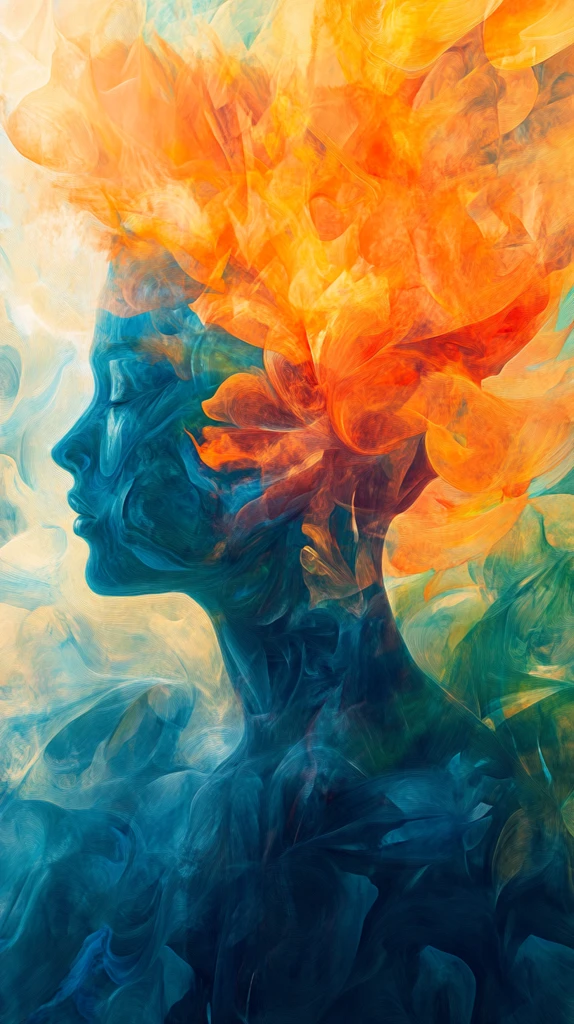 人脸色块拼接装饰画