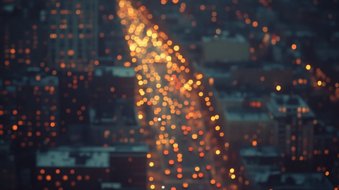 晃动光影城市光晕