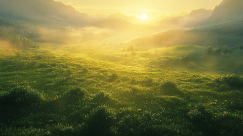 阳光草地朦胧美