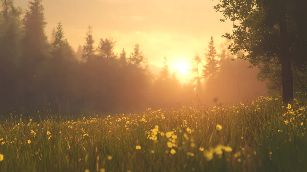 阳光草地朦胧美