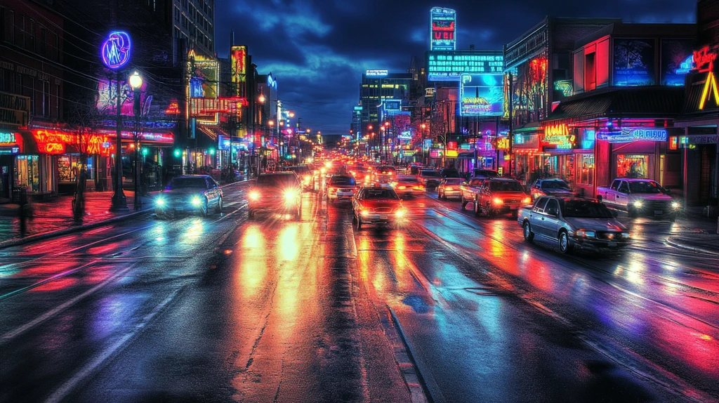 雨后街景美丽街景