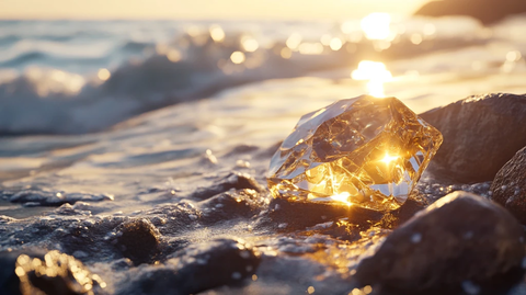 海边夕阳落日风景冰凌