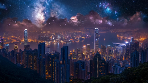 维港夜景全景