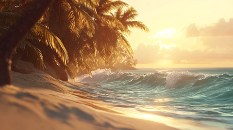 唯美韵律自然海边背景