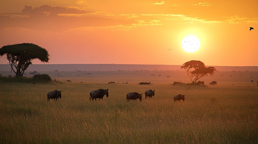 动物迁徙非洲风情