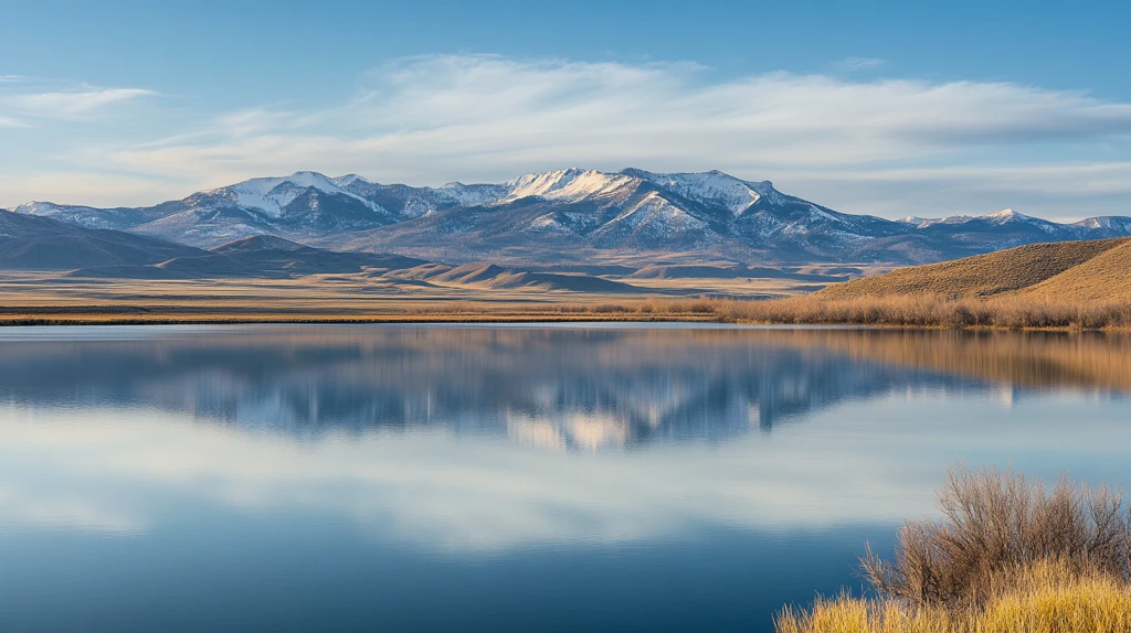 牛心山雪山倒影