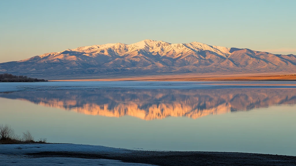 牛心山雪山倒影