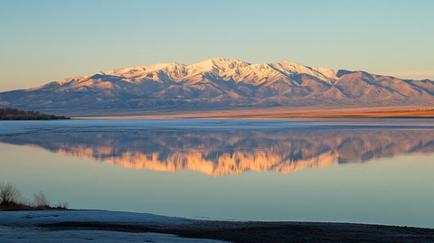 牛心山雪山倒影