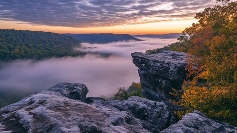 哈纳斯风景云雾日出