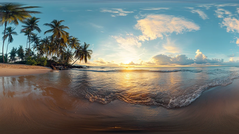 海岛海边全景图