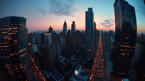 城市黄昏交通景