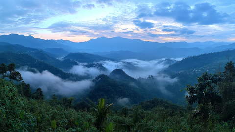 石潭云海全景图