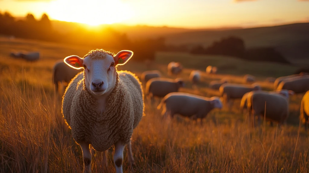 披着晨曦的羊群