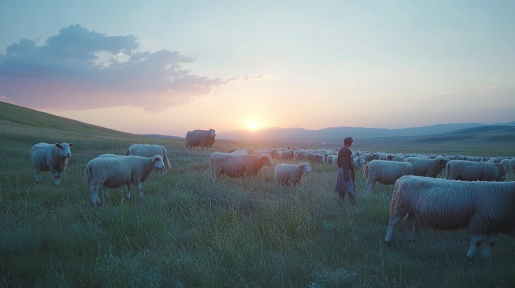 夕阳牧羊