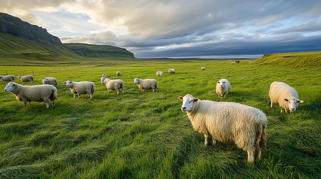 披着晨曦的羊群
