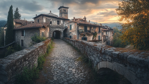 唯美城镇风光照