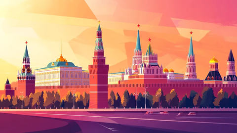 莫斯科插画素材背景