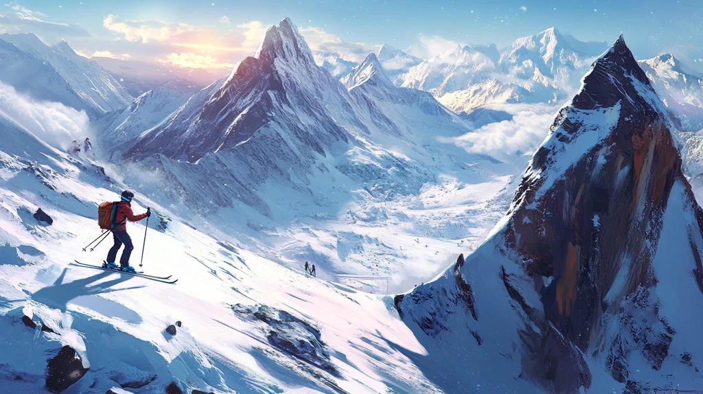 珠穆拉玛峰插画