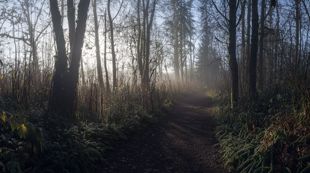 清晨的林间小路