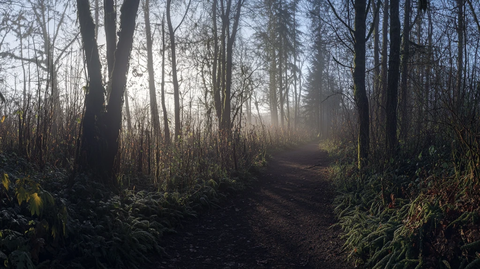 清晨的林间小路